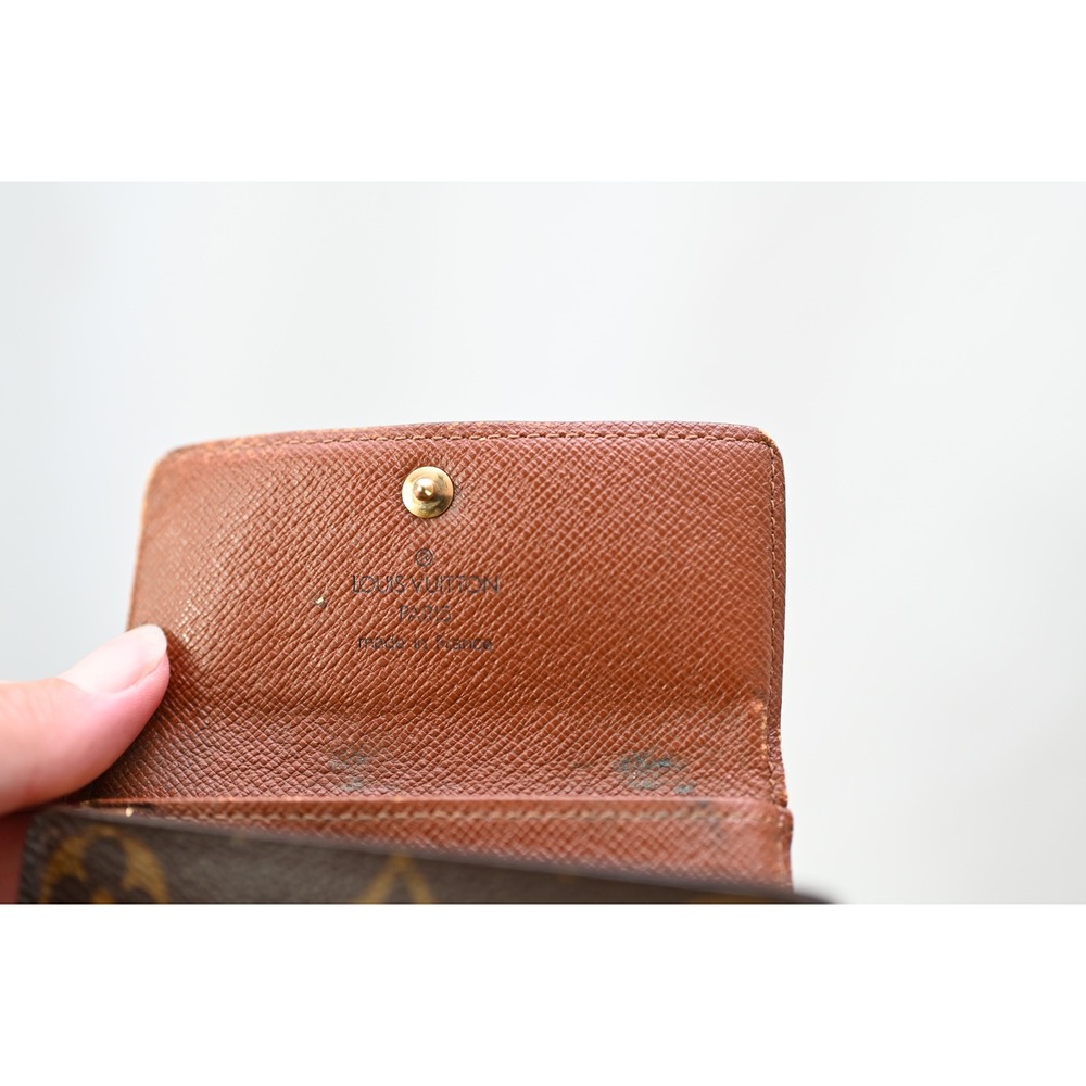Louis Vuitton Monogram 4 Key Holder Brown Leather Vintage Made in France - Picture 4 of 6